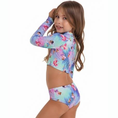 BIQUÍNI INFANTIL - CROPPED MANGA LONGA
