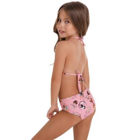 BIQUÍNI INFANTIL - TOP CORTININHA