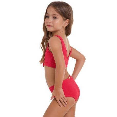 BIQUÍNI INFANTIL TEXTURIZADO - TOP COM ALÇA LARGA