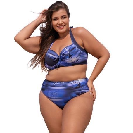 BIQUÍNI ADULTO LISO COM BOJO E FIO CONFORTO PLUS SIZE