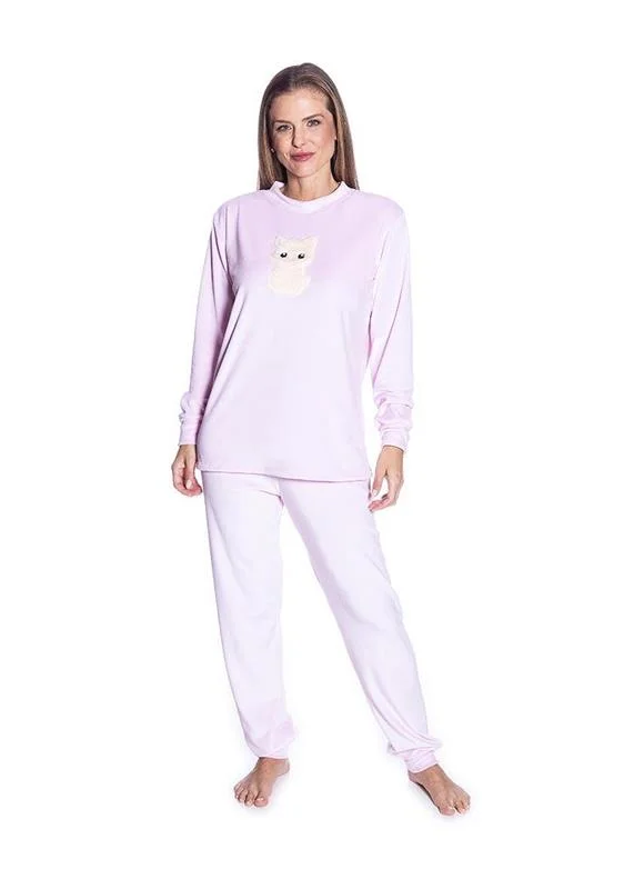 PIJAMA DE PLUSH APELUCIADO ADULTO FEMININO
