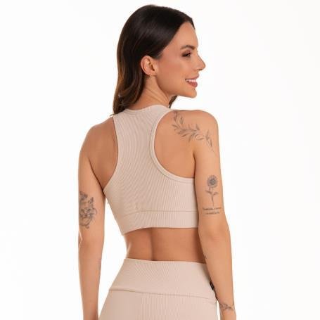 TOP CANELADO NADADOR COM BOJO REMOVIVEL