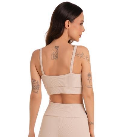 TOP CANELADO DE ALCINHAS COM BOJO REMOVIVEL