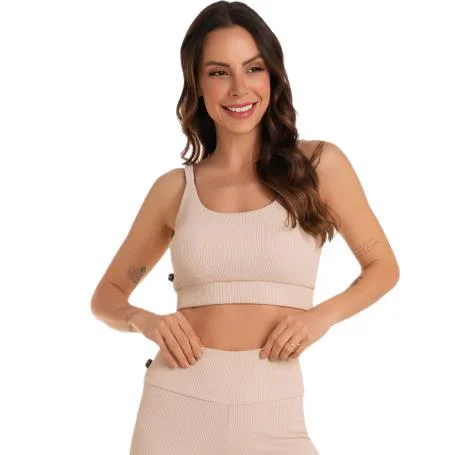 TOP CANELADO DE ALCINHAS COM BOJO REMOVIVEL