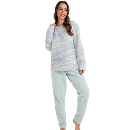 PIJAMA MICROSOFT FEMININO COM PUNHO