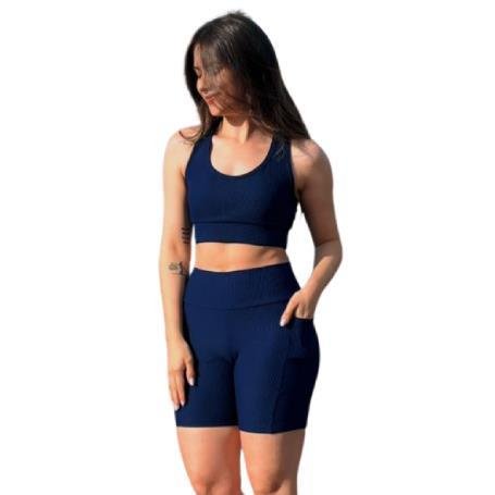 BERMUDA CANELADA COM BOLSO