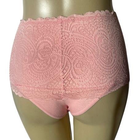 CALCINHA DE COTTON COM COS ALTO E RENDA 